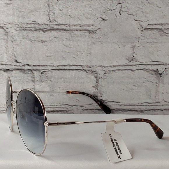 'SALVADOR FERRAGAMO' SMOKY-EYE LENSE ROUND FRAME SUNGLASSES & CASE SET - Picture 6 of 16